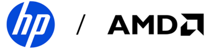  hp and amd logo